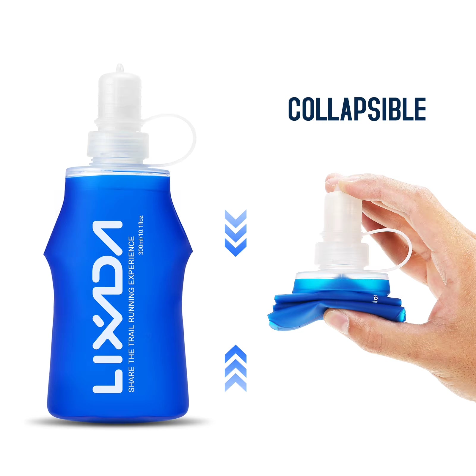 250/300/380/500ML Water Bottle with Soft Bottle Folding Portable BPA Free Hydration Water Bottle for Outdoor Sports Fitnes